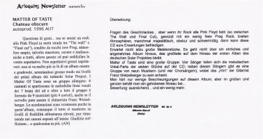 © Arlequins Newsletter, Nr.3, 1998