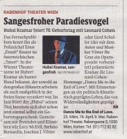 © Tageszeitung „Kleine Zeitung“, vom 22.3.2018